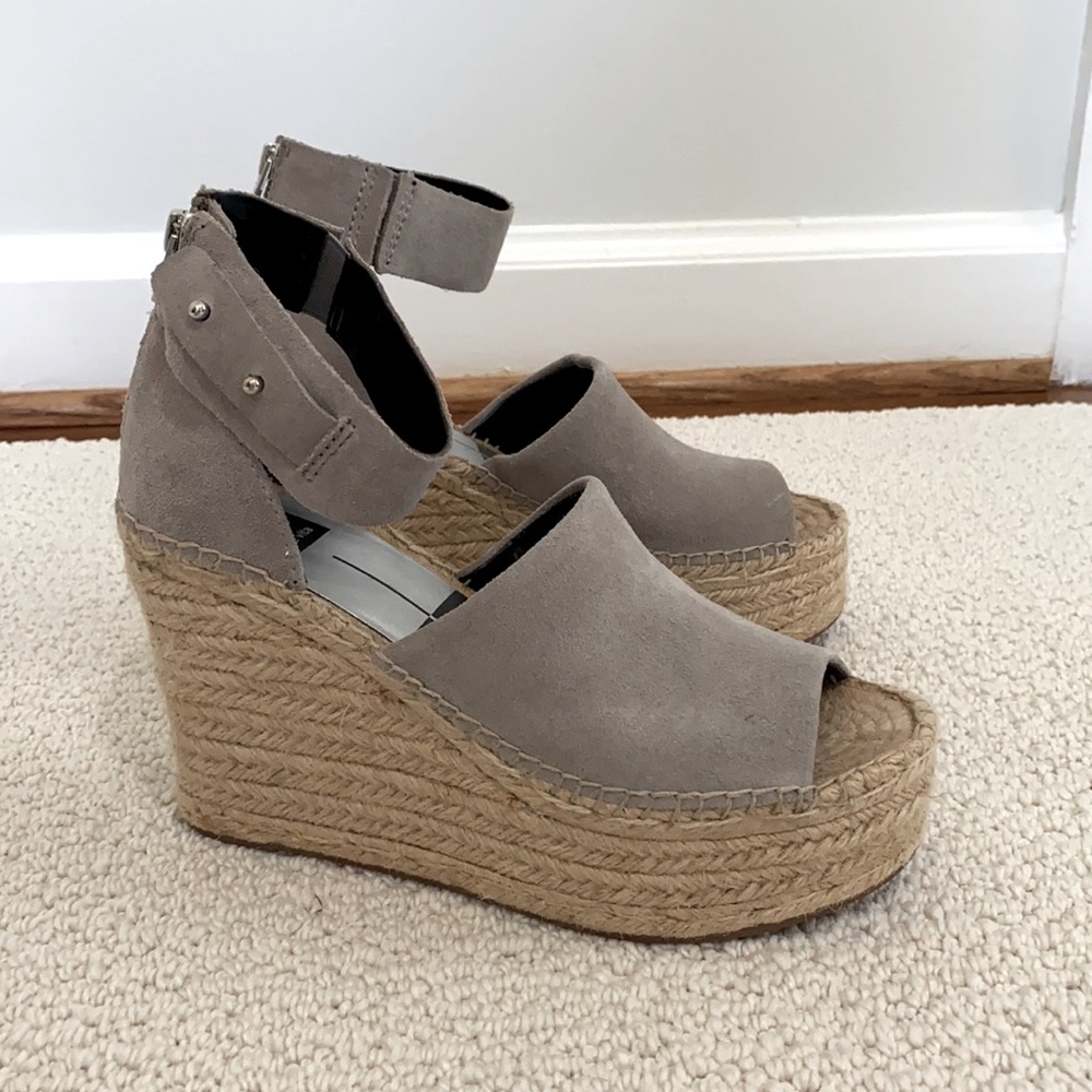 Dolce Vita grey suede platform wedges